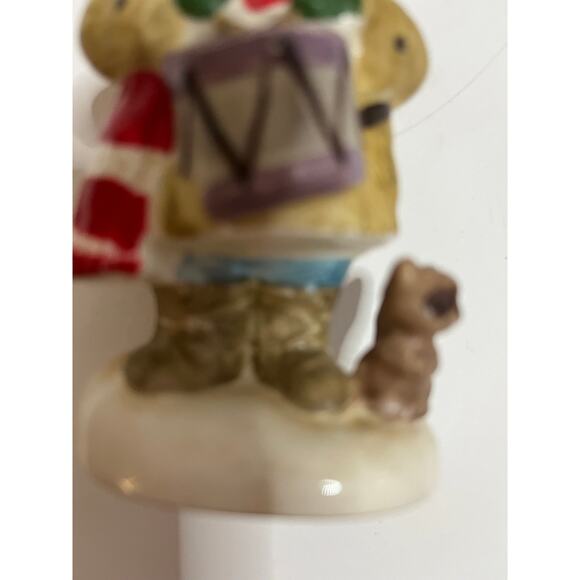 Vintage‎ Napco Winter Boy 4 1/2" ceramic figurine with drum and cat - Picture 3 of 4